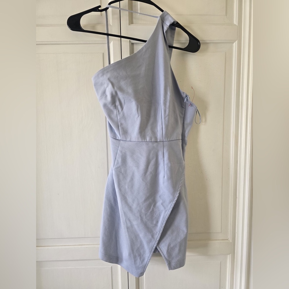 Superdown One Shoulder Dress in Light Blue